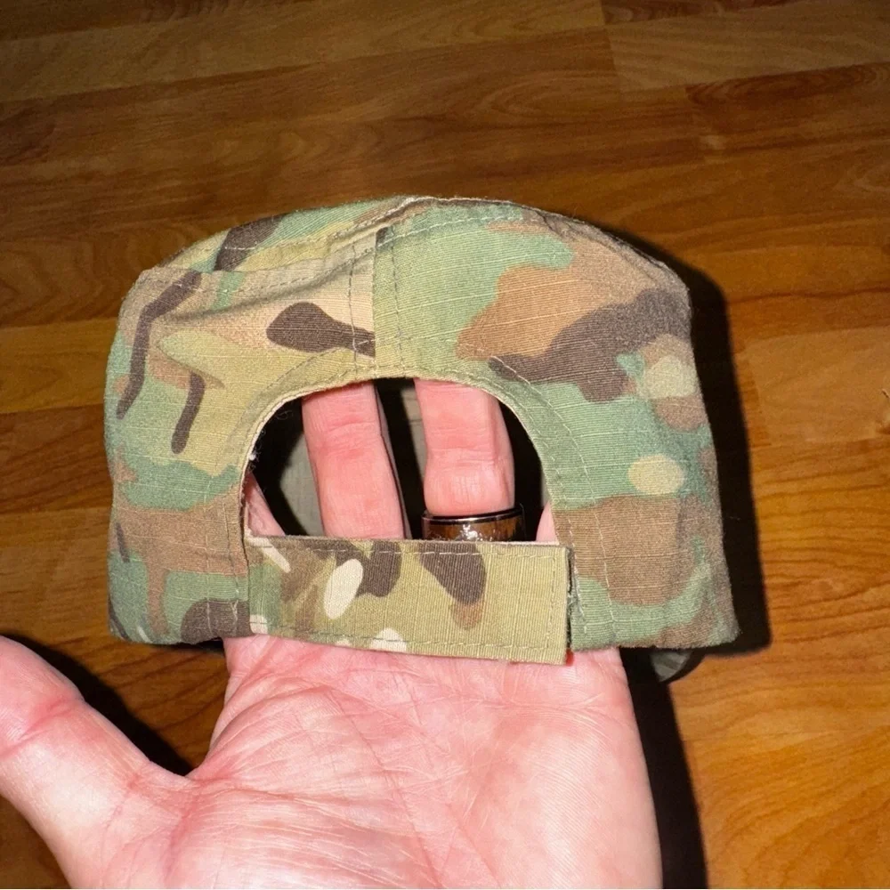 Military Camo Trooper Hat Cap Cotton Blend Childrens One Size Fits All Strapback